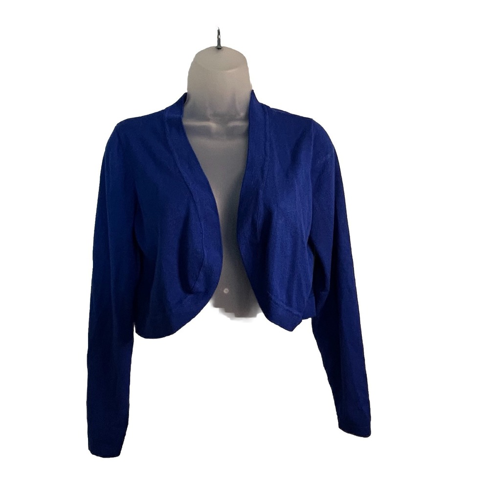 Thalia Sodi Blue Knit Cardigan sweater tie back detail Royal Blue Medium